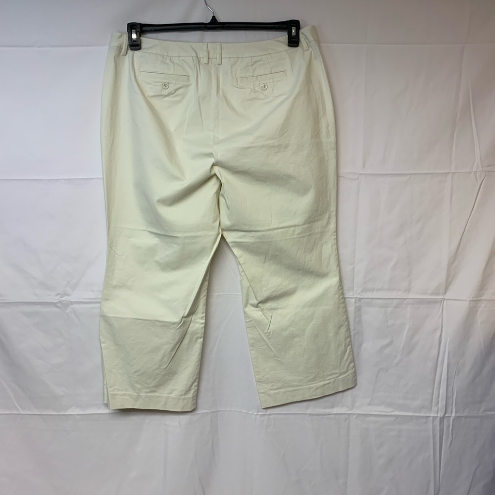 Talbots Capri Pants Khaki Classic Causal Preppy Neutral Timeless SZ 18W Petite - Picture 4 of 10